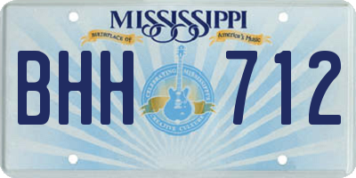 MS license plate BHH712