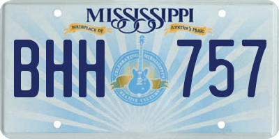 MS license plate BHH757