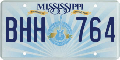 MS license plate BHH764
