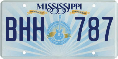 MS license plate BHH787