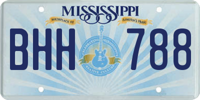 MS license plate BHH788