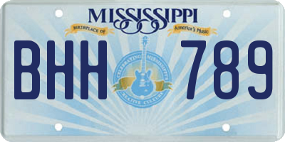MS license plate BHH789
