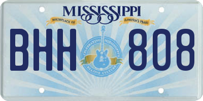 MS license plate BHH808