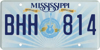 MS license plate BHH814