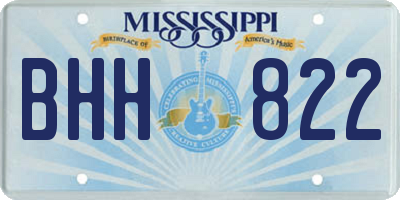 MS license plate BHH822