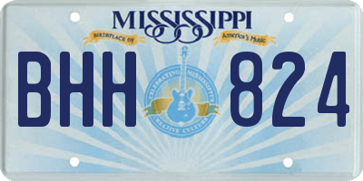 MS license plate BHH824