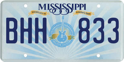 MS license plate BHH833