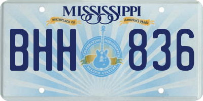 MS license plate BHH836