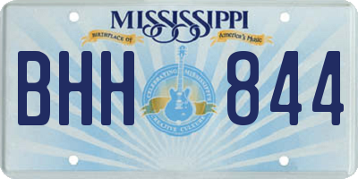 MS license plate BHH844