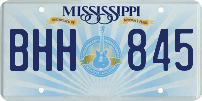 MS license plate BHH845