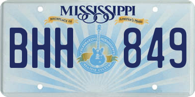 MS license plate BHH849
