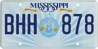 MS license plate BHH878