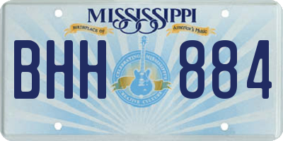 MS license plate BHH884