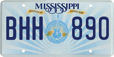 MS license plate BHH890