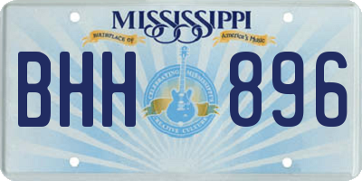 MS license plate BHH896