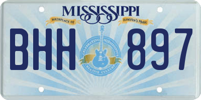 MS license plate BHH897