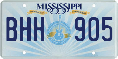 MS license plate BHH905