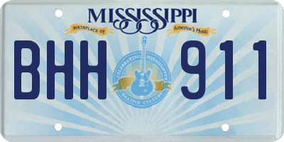 MS license plate BHH911