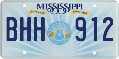 MS license plate BHH912