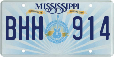 MS license plate BHH914