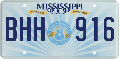 MS license plate BHH916