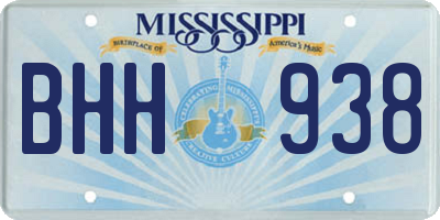 MS license plate BHH938