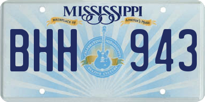 MS license plate BHH943