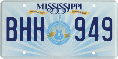 MS license plate BHH949