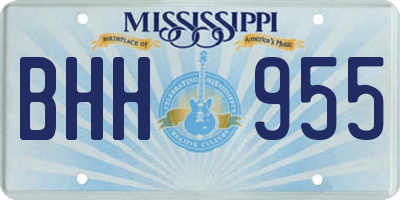 MS license plate BHH955