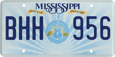 MS license plate BHH956