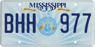 MS license plate BHH977
