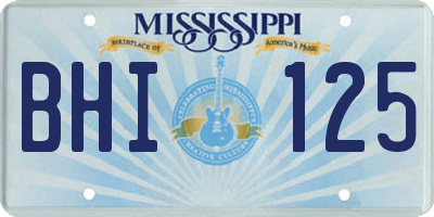 MS license plate BHI125