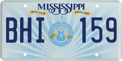 MS license plate BHI159