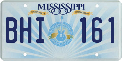 MS license plate BHI161