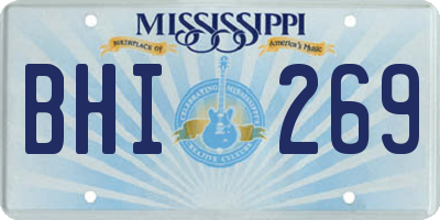 MS license plate BHI269