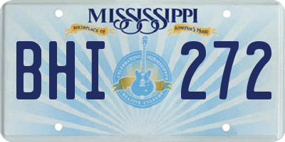 MS license plate BHI272