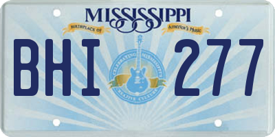 MS license plate BHI277