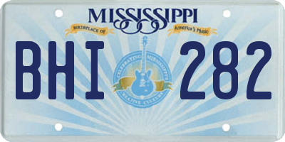 MS license plate BHI282
