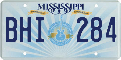 MS license plate BHI284