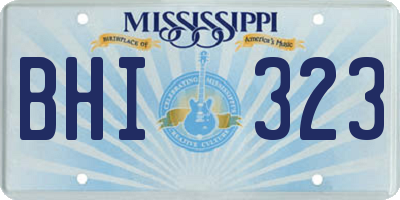 MS license plate BHI323