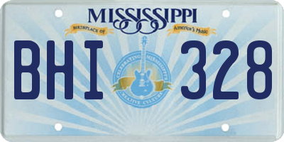 MS license plate BHI328