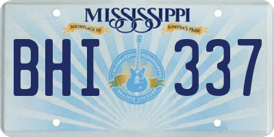 MS license plate BHI337