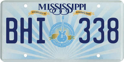 MS license plate BHI338
