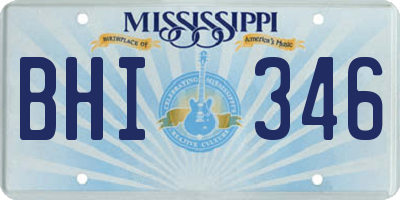 MS license plate BHI346