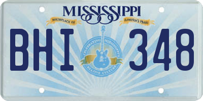 MS license plate BHI348