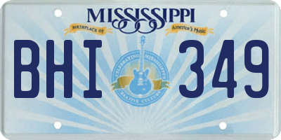 MS license plate BHI349