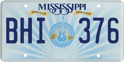 MS license plate BHI376