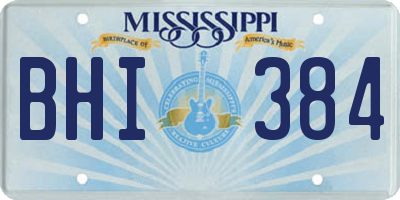 MS license plate BHI384