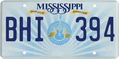 MS license plate BHI394