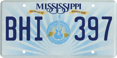 MS license plate BHI397